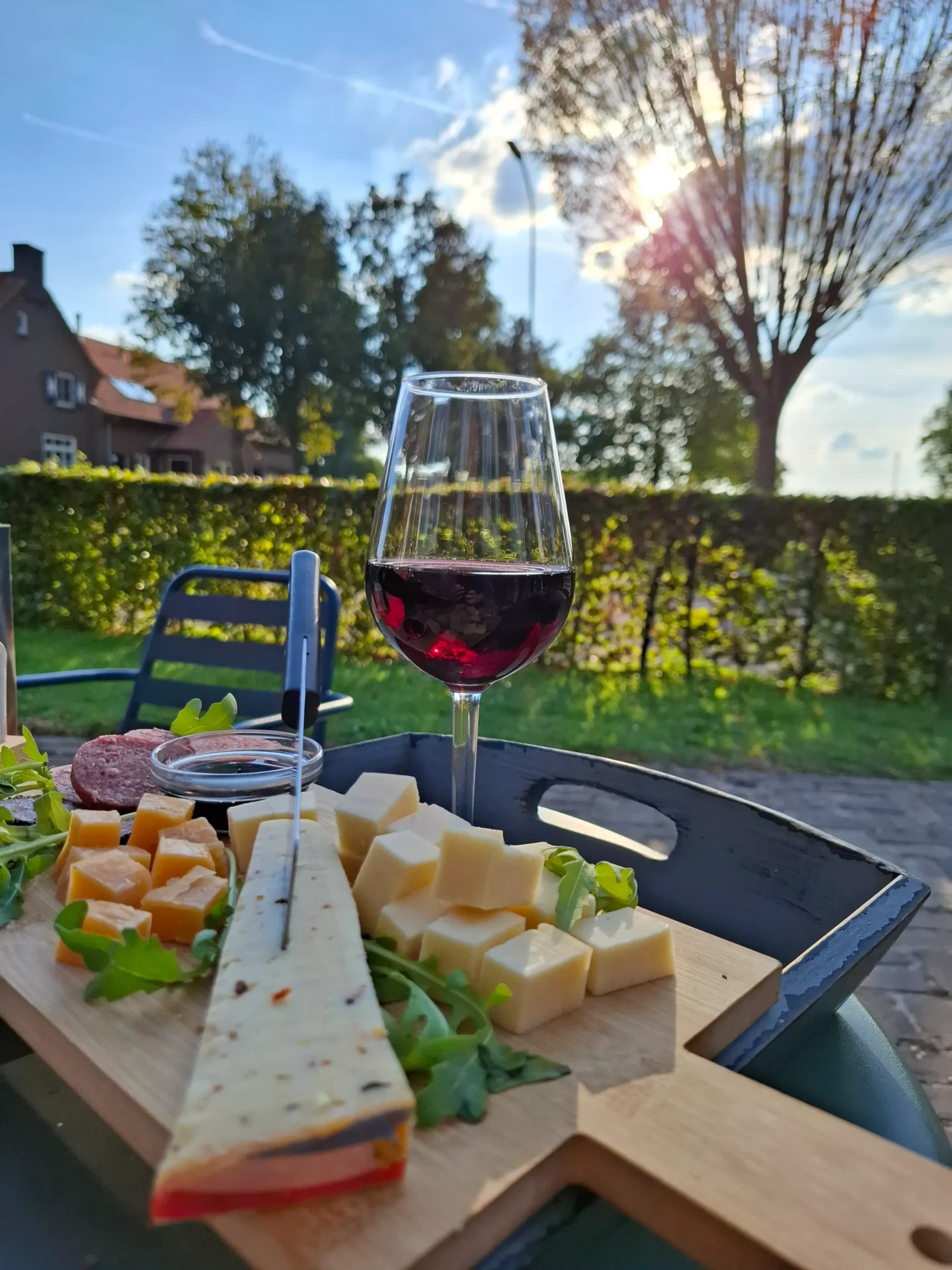 Heerlijk borrelen op het terras